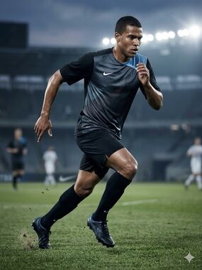 Nike Dry Fit Logo Gradient Training Soccer Jersey Athletic Short Sleeve Medium